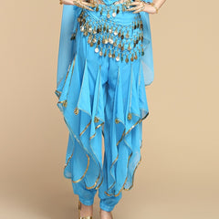 Children's Creative Leg Binding Glitter Chiffon Pants - kinko