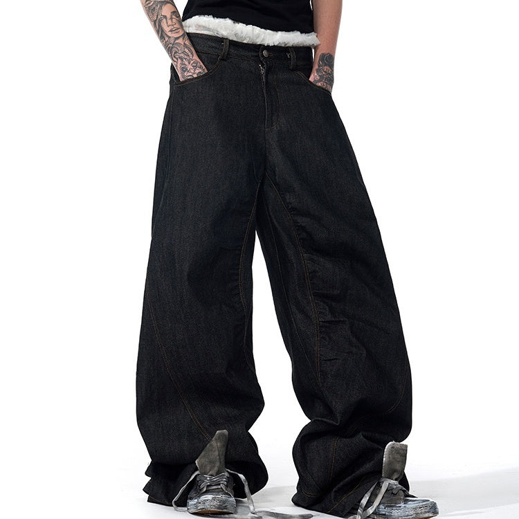 Temperature-sensitive Color-changing Embroidered Red Ear Jeans - kinko