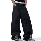 Temperature-sensitive Color-changing Embroidered Red Ear Jeans - kinko