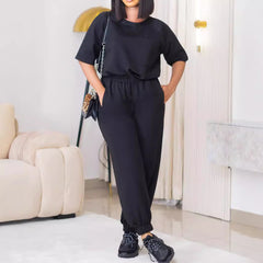 European And American Leisure Loose Fashion Ladies Two-piece Set - kinko