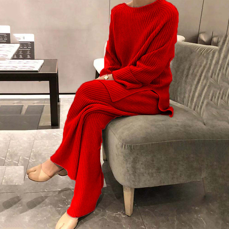 Knit Casual Two-piece Knitted Sweater - kinko