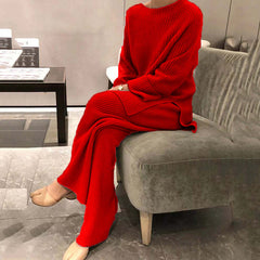 Knit Casual Two-piece Knitted Sweater - kinko