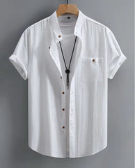 Men's Short-sleeved Shirt Comfort And Casual Fashion All-matching - kinko