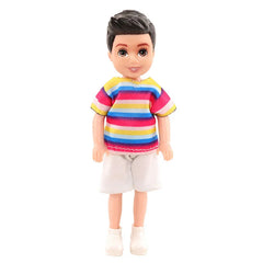 Kawaii 6 Items/Lot Kids Toys 5.5 Inch Little Girs Boys Fashion Clothes Dress Accessories For Girls DIY Birthday Christmas Gift