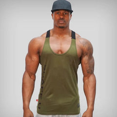 Hot Bodybuilding Fitness Singlets Muscle Vest For Men Tee Basketball Jersey Solid Gym Men Stringer Loose Tank Tops