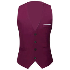 Man Business Vests Suit Single-breasted Slim-fit Non-shrink Polyester 2021 Men Skin-friendly Formal Vest for Business Shirt Hot