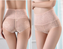 Women's underwear sexy lace high waist elastic female panties antibacterial transparent high quality ladies lingerie