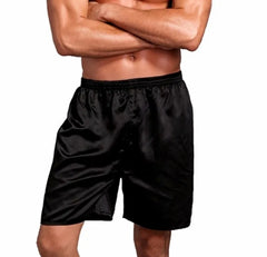New Men' S Loose Sleepwear Underwear Satin Boxers Shorts Nightwear Shorts 2021 Thin Breathable Cotton Loose Shorts Men's Short