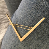 New Barrettes Hair Styling Accessories for Women Gold Color Letter "V" Shape Women Hair Clip