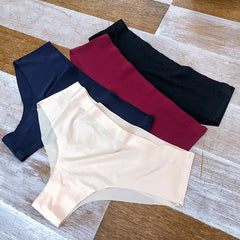 TrowBridge 3PCS/Set Seamless Women's Panties Sports Breathable Underwear Girls Comfortable Briefs Sexy Lingerie Satin Underpants