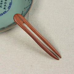 Oaoleer Women Hair Accessories Wood Hand Carved Stick Hair Combs Clips For Women Girls Vintage Elegant Ebony U Shaped Headwear