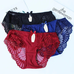 Plus Size Underwear Women Seamless Panties Briefs Sexy Panties Cotton Lingeries Calcinhas Shorts Lace Underpant Girls 3Pcs Panty