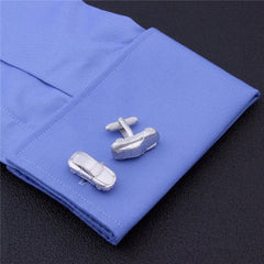 Matte Cufflinks Car mens Suit Accessories Dress Shirts Brushed Cuff Links With High Quality Gift Box