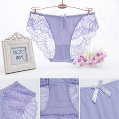 Plus Size Underwear Women Seamless Panties Briefs Sexy Panties Cotton Lingeries Calcinhas Shorts Lace Underpant Girls 3Pcs Panty