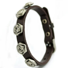 New Women Accessories Buckle Flowers Bracelet 2020 Ladies casual Leather Bracelet Flowers Retro Fashion Charm Pulseira