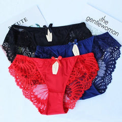 Plus Size Underwear Women Seamless Panties Briefs Sexy Panties Cotton Lingeries Calcinhas Shorts Lace Underpant Girls 3Pcs Panty