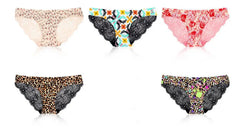 5Pcs Underwear Women Panties Cotton Underwear Briefs Sexy Panties Women Lace Lingeries Cueca Calcinhas Shorts Underpants Girls