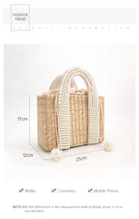 Pearls Beach Bag Women 2020 Summer New Elegant Woven Beaded Straw Bag Female Bohemia Knitted Large Tote Handbag Vacation Casual