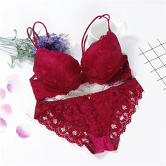 Lingerie Sexy Bra Set Women Push Up Lenceria Mujer Femme Underwire Langerie Girl Bralette Bras And Panty Feminina Lace Underwe