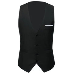 Man Business Vests Suit Single-breasted Slim-fit Non-shrink Polyester 2021 Men Skin-friendly Formal Vest for Business Shirt Hot