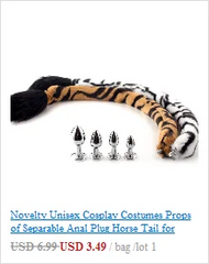 Exotic Accessories of Gay Men Leather Tank harness Bdsm Open Mouth Bondage Hood Mask with Braid Tail for Fetish Cosplay Sex Toys