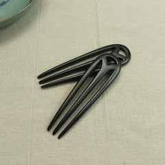 Oaoleer Women Hair Accessories Wood Hand Carved Stick Hair Combs Clips For Women Girls Vintage Elegant Ebony U Shaped Headwear