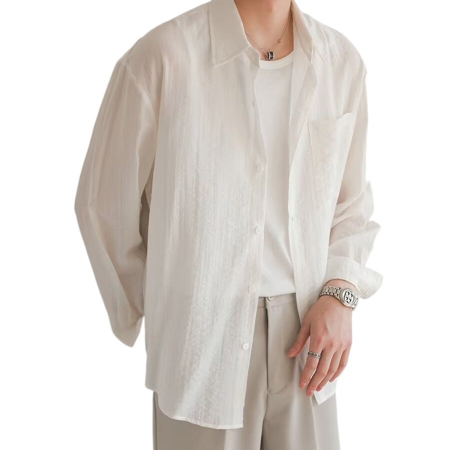 Thin Long Sleeves Shirt Sun Protection Top Breathable And Loose - kinko