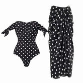 Polka Dot One Piece Swimsuit Women Vacation Beach Two Piece Sets