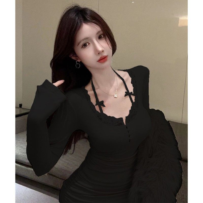 Lace Stitching Women's Elegant Slim-fit Hip Skirt - kinko