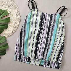 Plus Size Geometric Printing High Waist Boxers - kinko