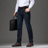 Stretch Jeans Autumn And Winter Loose Plus Size Business Casual Pants - kinko