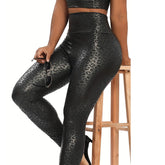 New Cross-border Leopard Print Tight Yoga Trousers - kinko