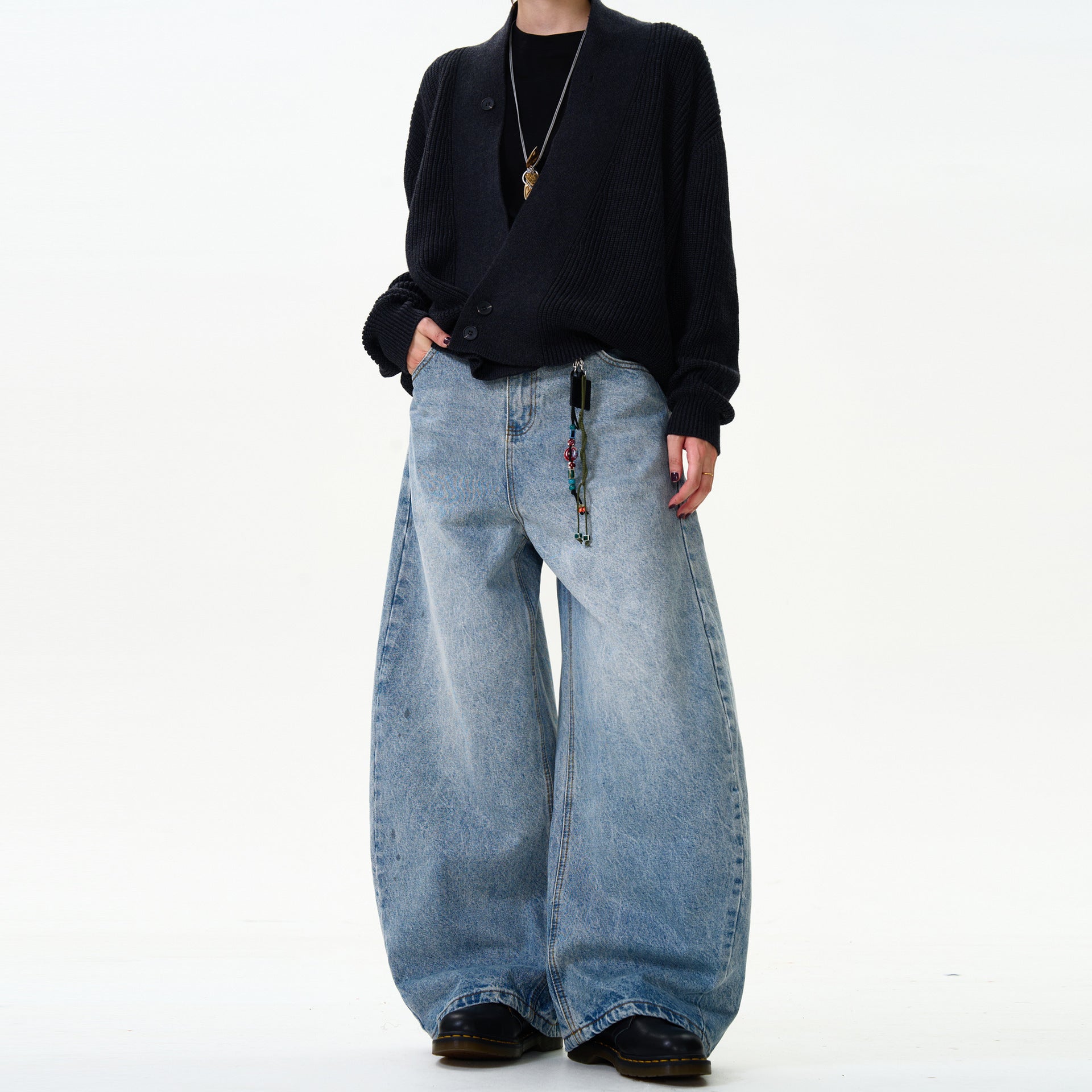 Classic Washed Machete Jeans For Men And Women - kinko