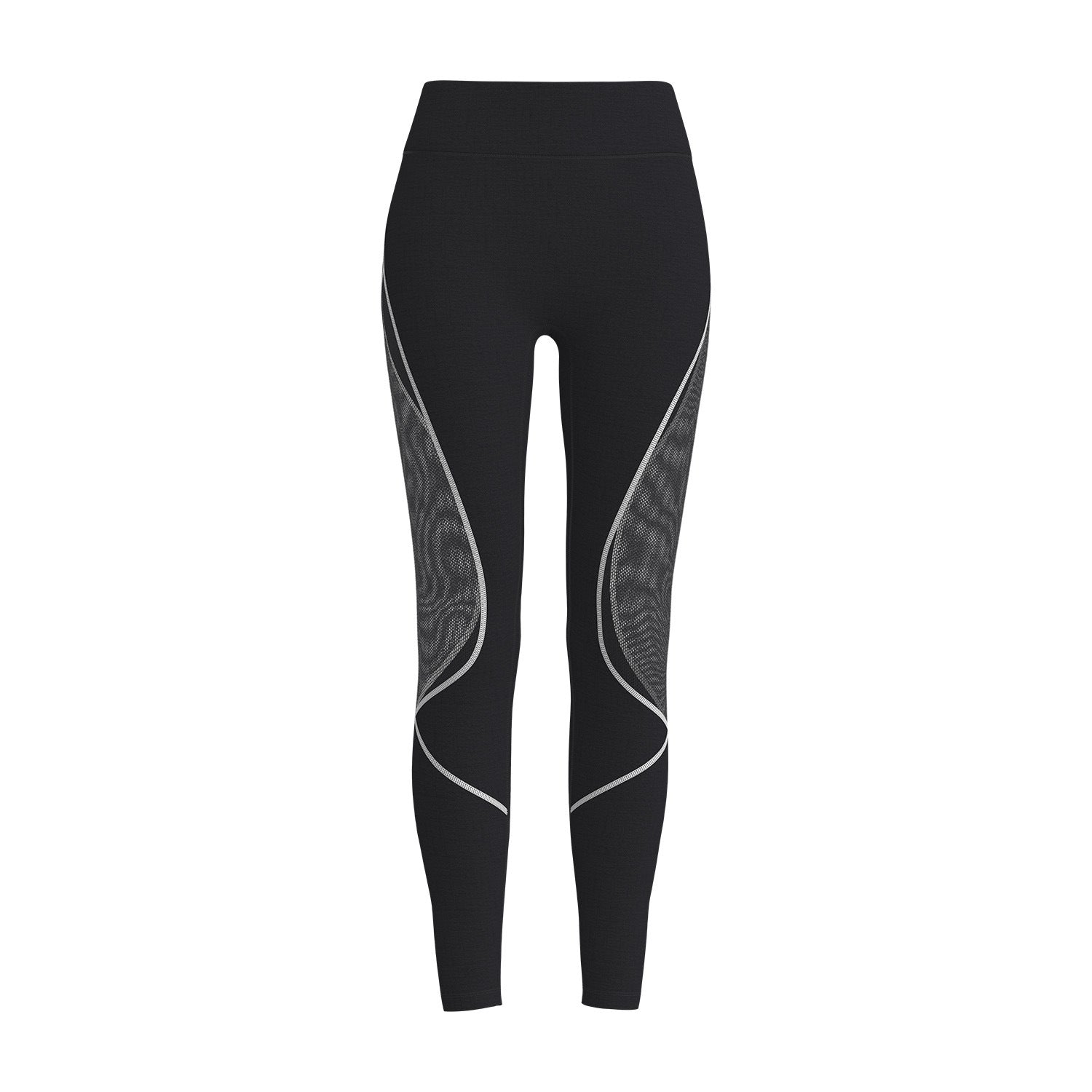 Women's Color Matching Mesh European And American High Waist Yoga Pants - kinko