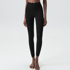 Small Wave Yoga Pants Plus Size Lycra Milk Leather Tight Trousers For Women - kinko