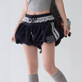 Personalized Hot Girl Low Waist Self-tie Lace Lace Splicing Skirt - kinko