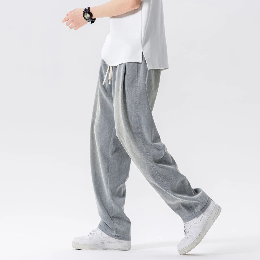 Fashion Simple Loose Casual Men's Thin Straight Jeans - kinko