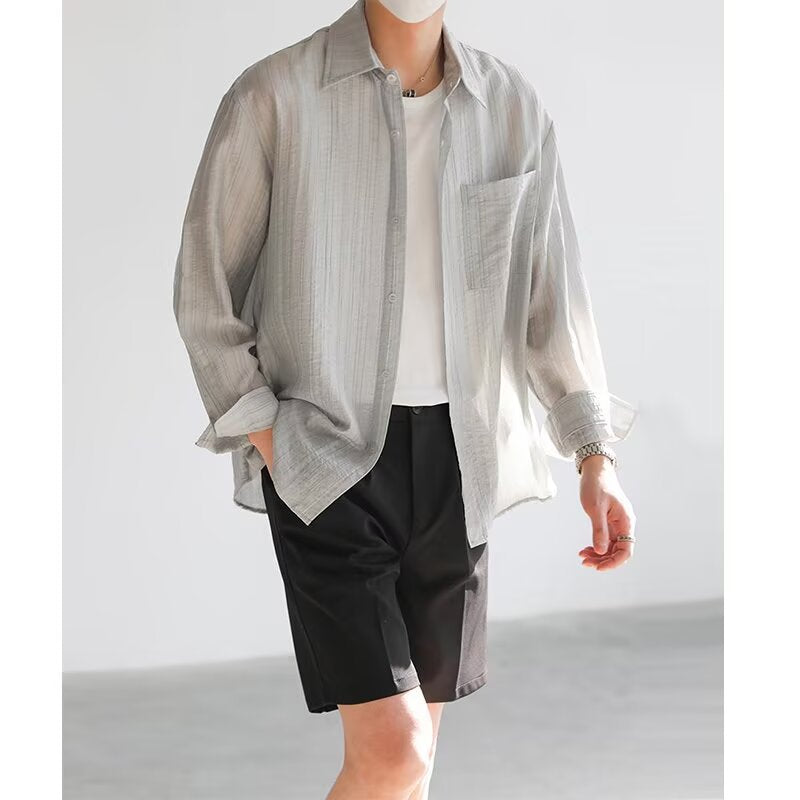 Thin Long Sleeves Shirt Sun Protection Top Breathable And Loose - kinko
