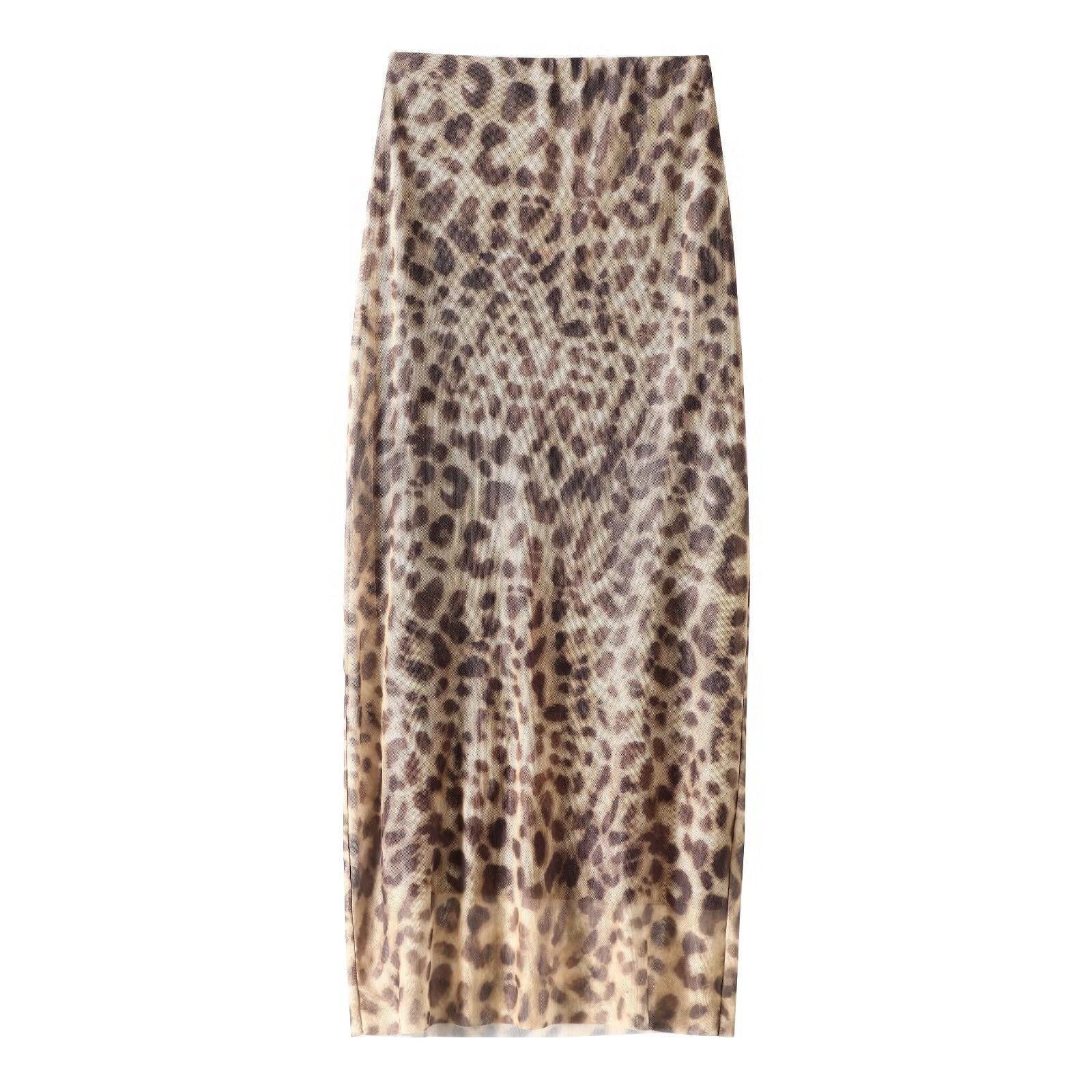 Women's Fashion Animal Print Silk Net Tube Top - kinko