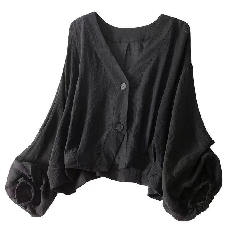 Loose-fitting Lightweight Thin Short Coat - kinko