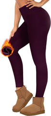 Velvet Padded Leggings High Waist Warm Hiking Workout Lady - kinko