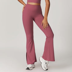 Outer Wear High Waist Wide Leg Hip Raise Yoga Pants - kinko