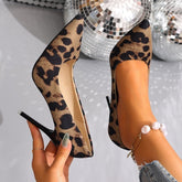 Women’s Leopard Print Pointed Pumps – Sexy Stiletto High Heel Design