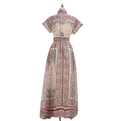 Lapel Slim Top Long Skirt Two-piece Set - kinko