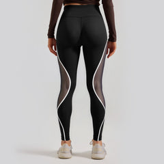 Women's Color Matching Mesh European And American High Waist Yoga Pants - kinko