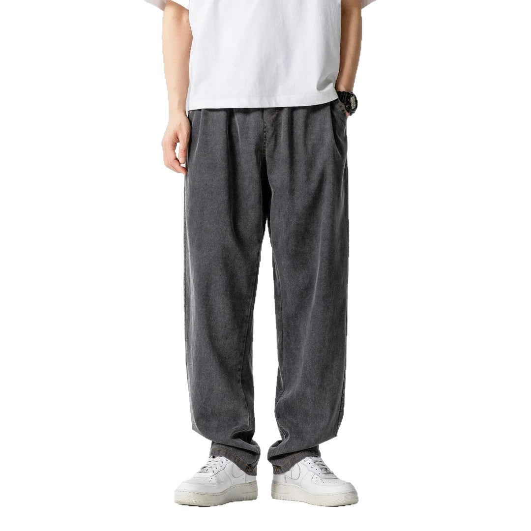 Fashion Simple Loose Casual Men's Thin Straight Jeans - kinko