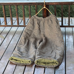 Women's High Temperature Washed Ramie Straight Wide Leg Cotton Pants - kinko