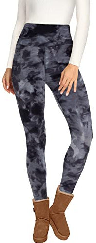 Velvet Padded Leggings High Waist Warm Hiking Workout Lady - kinko