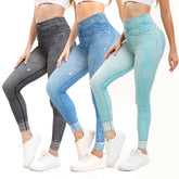 Retro Printed High Waist Tight Leggings Comfortable Stretch Sports Yoga Pants - kinko