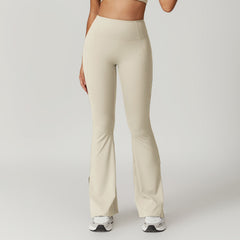 Outer Wear High Waist Wide Leg Hip Raise Yoga Pants - kinko